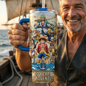 30 Years Of Adventure Tumbler With Handle - Personalized Gifts For Anime Lover 01toqn160626-Homacus