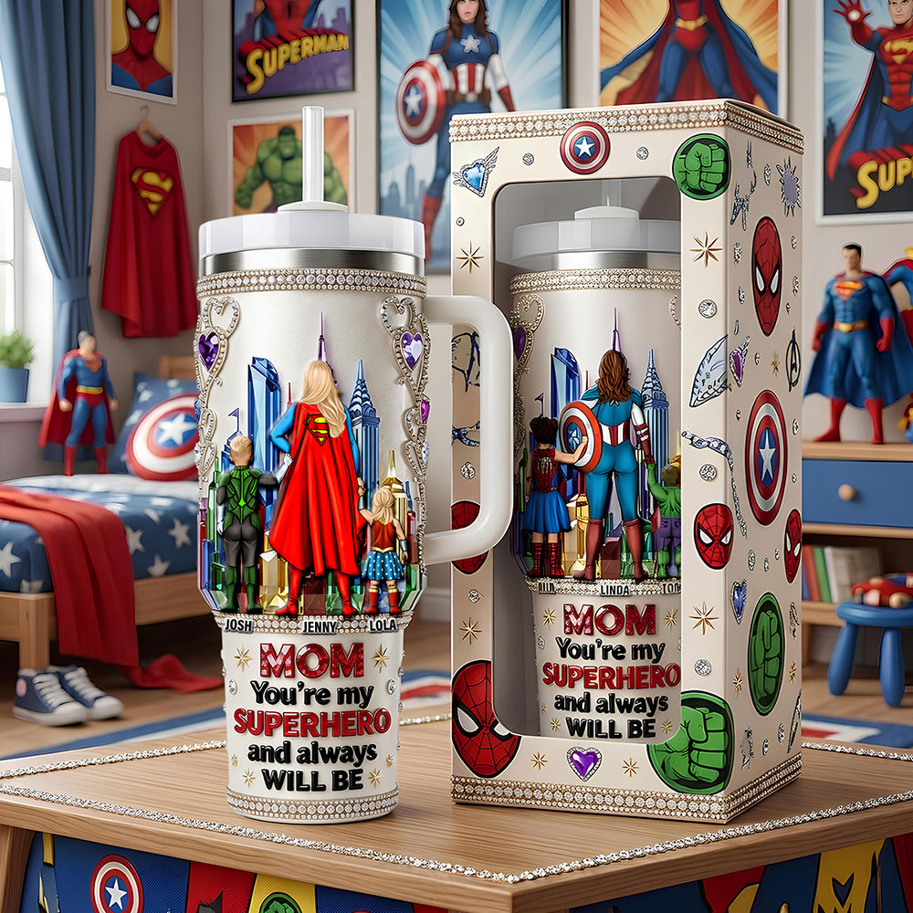 Brave Mom City Tumbler Handle - Personalized Gifts For Heroic Mom 03OHDT100426-Homacus