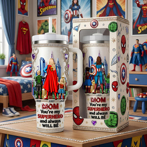 Brave Mom City Tumbler Handle - Personalized Gifts For Heroic Mom 03OHDT100426-Homacus