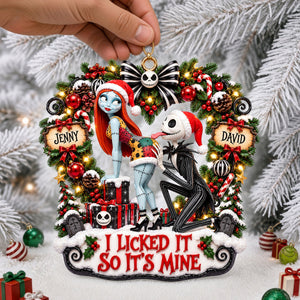 Spooky Couple Ornament - Personalized Gifts For Couple Christmas Ornament 03TYLU110926-Homacus