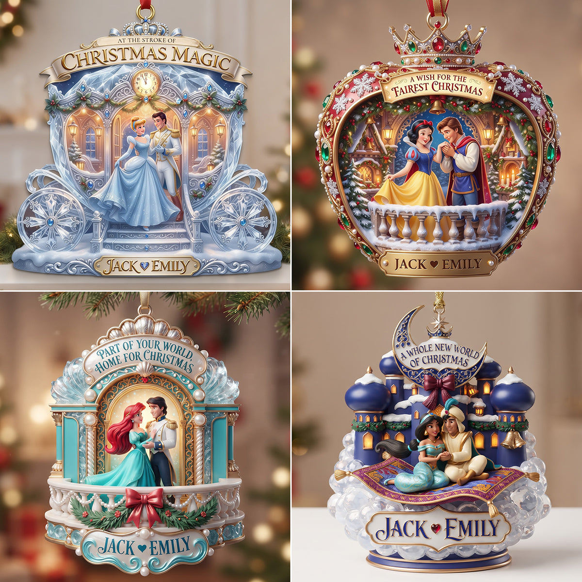 Forever Fairy Tale Love Acrylic Ornament - Personalized Christmas Gifts 04hata070926