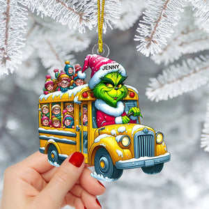 Personalized Gift For Bus Driver Ornament, Green Monster 01qhtn091124-Homacus