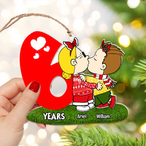 Personalized Gifts For Couples, Kissing Couple Acrylic Ornament 04OHLU271124HG-Homacus