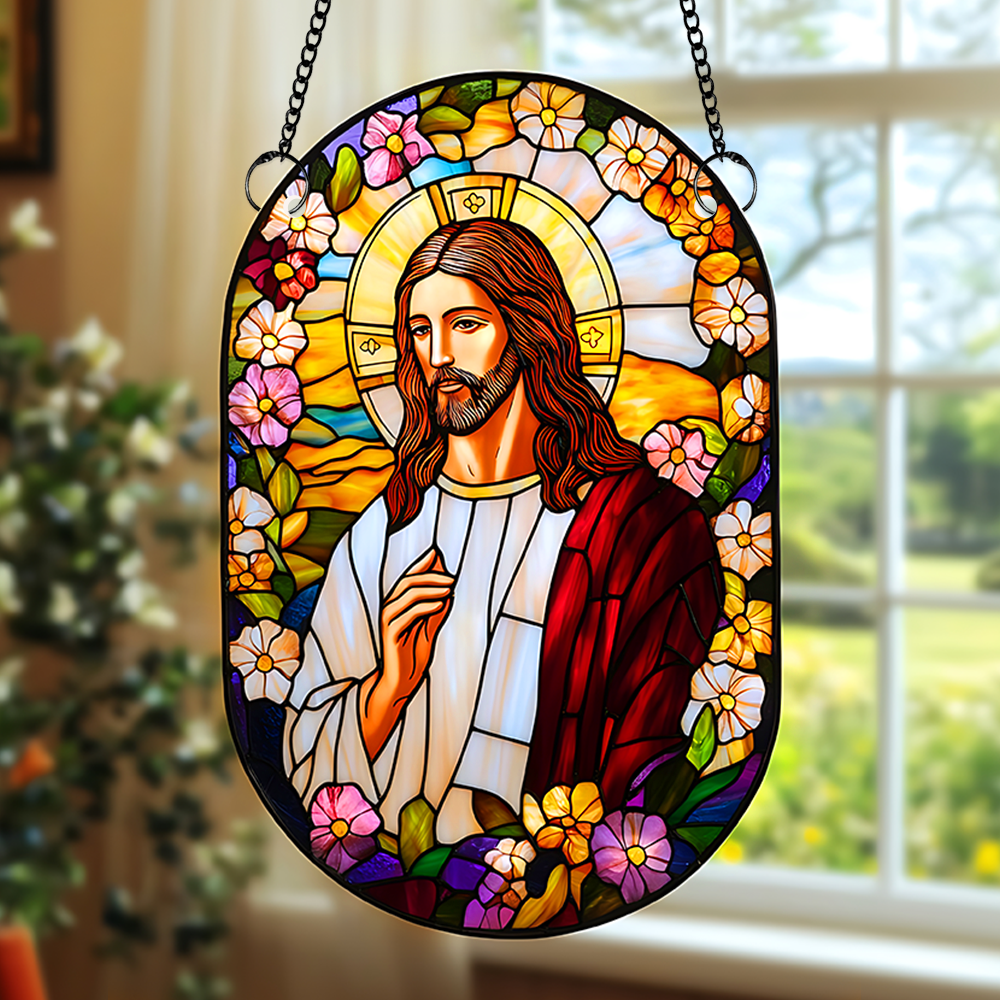 Personalized Gifts For Jesus Lover Suncatcher Ornament 06hupu070325-Homacus