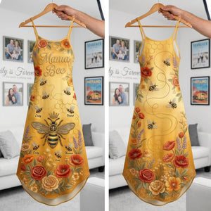 Cute Little Bee Suspender Maxi Dress - Personalized Gift For Grandma/ Mom 01PAQN200326-Homacus