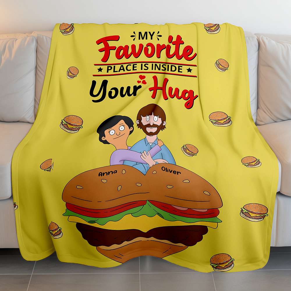 Personalized Gifts For Couple Blanket Cartoon Couple 02TOMH120225HG-Homacus