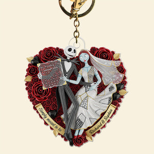Forever Heart Keychain Personalized Gifts For Couple 02OHQN250625-Homacus