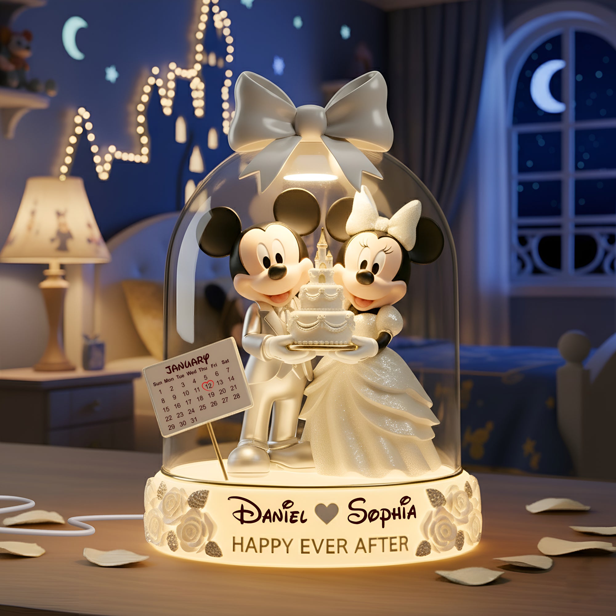 Wedding Couple Acrylic Light Box - Personalized Gifts For Couples 09pglu051225-Homacus