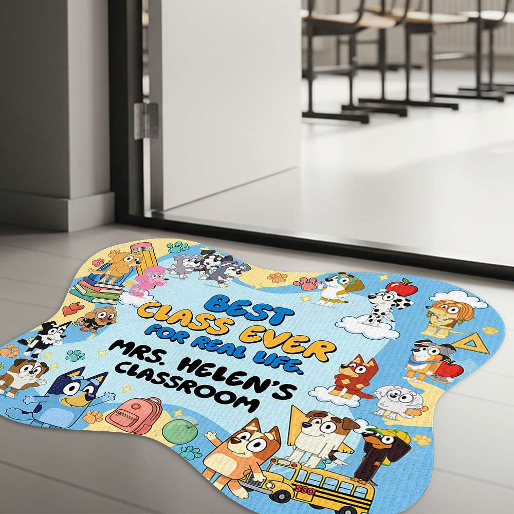 Best Class Ever Shape Doormat- Personalized Gifts For Teacher 02HULU020825-Homacus