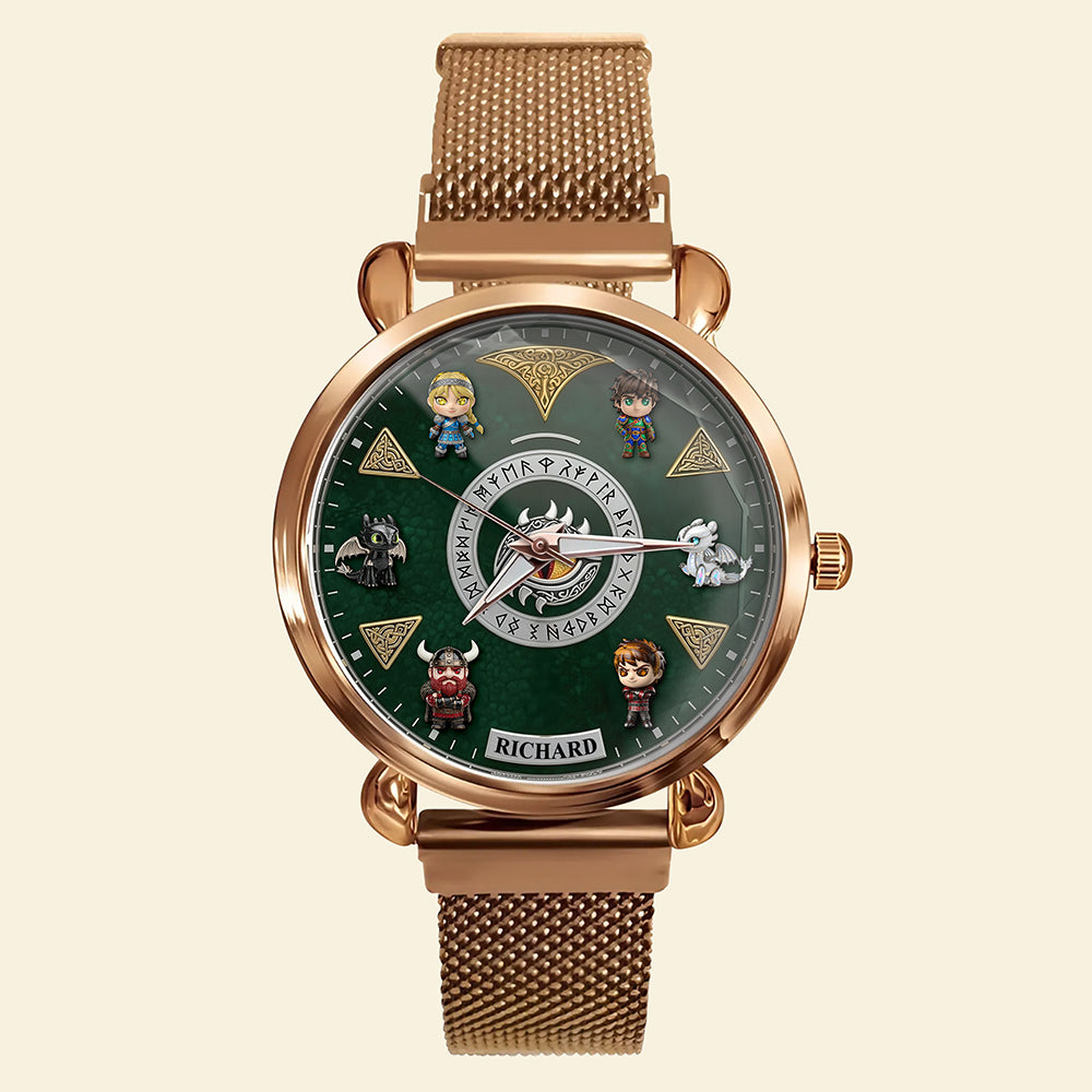 Epic Flight Adventure Mesh Strap Quartz Watch -Personalized Gift for Fantasy Fans 02tgqn210725-Homacus