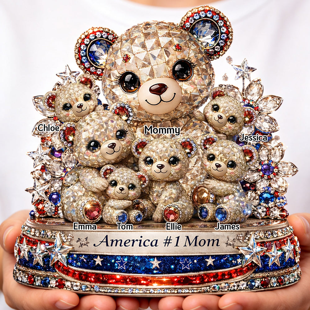 Mother Bear x America 250th Anniversary Acrylic Plaque - Personalized Gifts For Mothers 03todt060326-Homacus