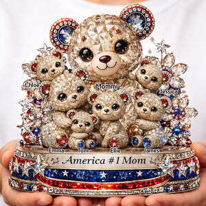 Mother Bear x America 250th Anniversary Acrylic Plaque - Personalized Gifts For Mothers 03todt060326-Homacus