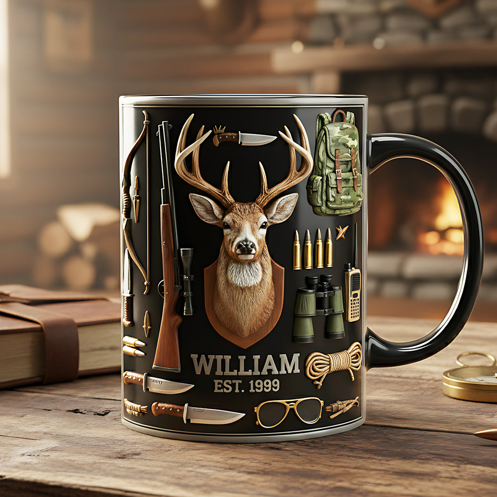 Hunting Black Coffee Mug - Personalized Gifts For Hunting Lovers 01kita171225-Homacus
