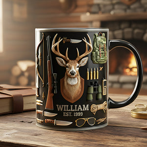 Hunting Black Coffee Mug - Personalized Gifts For Hunting Lovers 01kita171225-Homacus