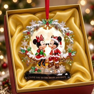 Cute Cartoon Couple Christmas Ornament - Personalized Gifts Couple 06totn280926