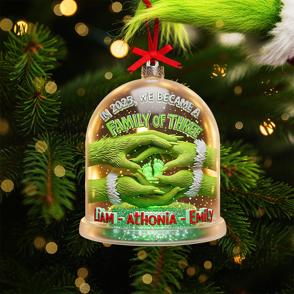 Green Family Ornament - Personalized Gifts For Family 04tgta220825-Homacus