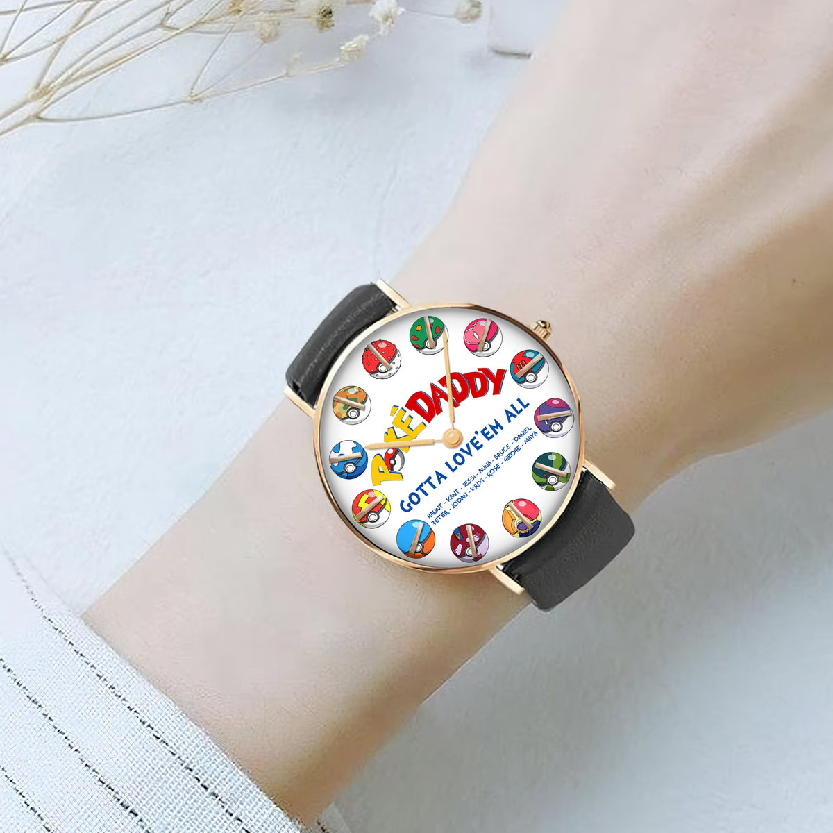 Personalized Gift For Dad Watch, Gotta Love ‘Em All Father's Day 012OHLU260325-Homacus