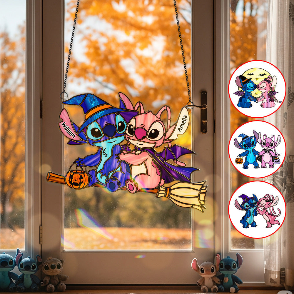 Halloween Couple Suncatcher - Personalized Gifts For Couple 01pgmg050825-Homacus