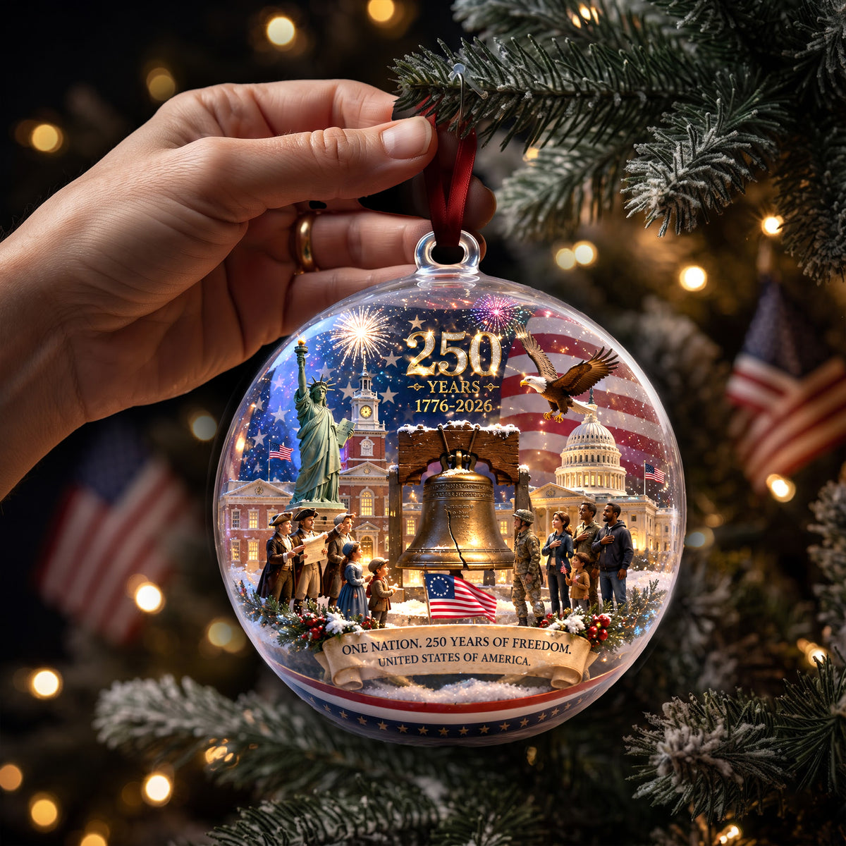Glory Year Acrylic Christmas Ornament, Personalized Gifts For Patriots 03qhlu310826-Homacus