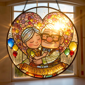 Together Forever Stained Glass - Personalized Gifts For Couple 01totn090126-Homacus