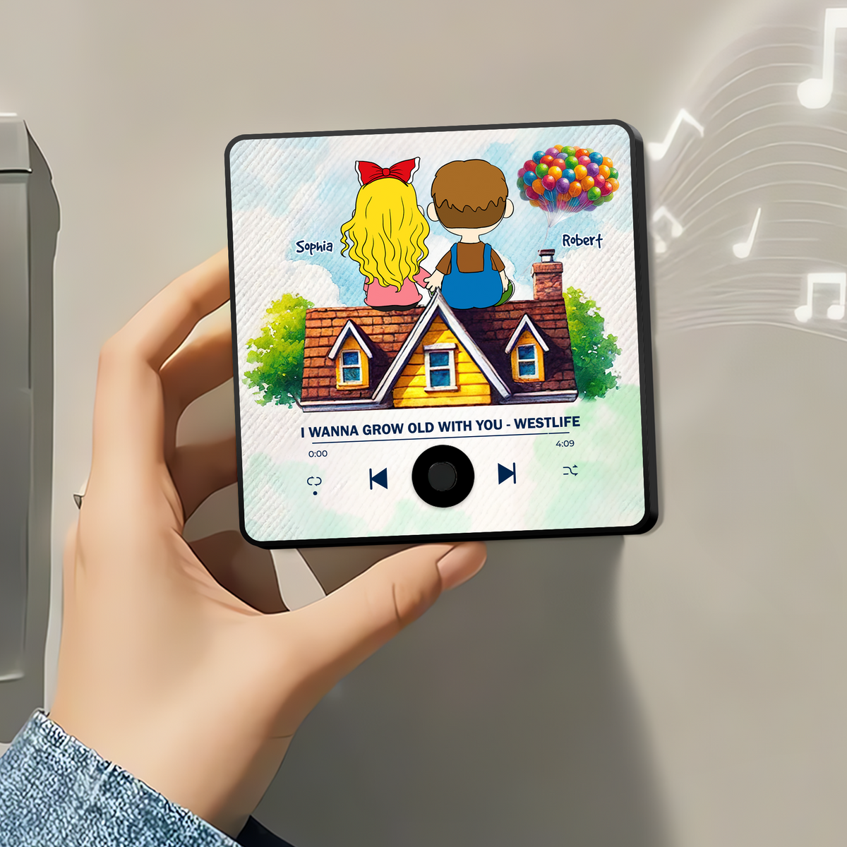 Personalized Gifts For Couple Music Fridge Magnet Romantic Couple Hand In Hand 04qhpu241224hg-Homacus