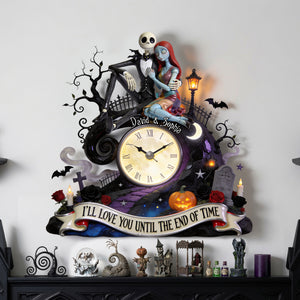 Endless Love Acrylic Hanging Wall Clock - Personalized Gifts For Couple 05PGLU140726