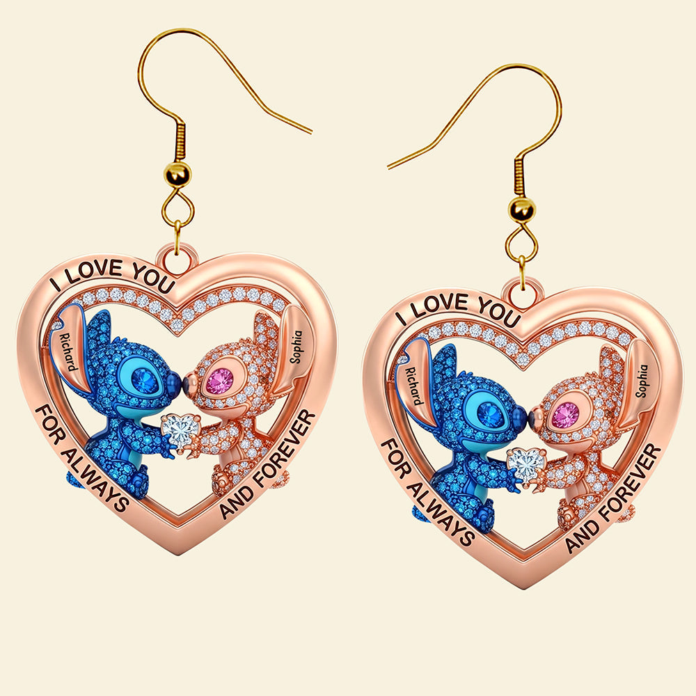 Cute Blue Monsters Earrings - Personalized Gift For Her 05TGQN160625-Homacus
