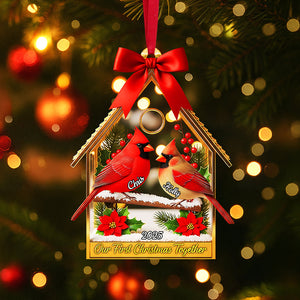 Couple Cardinal Christmas Ornament - Personalized Gifts For Couple 02pgta080925-Homacus