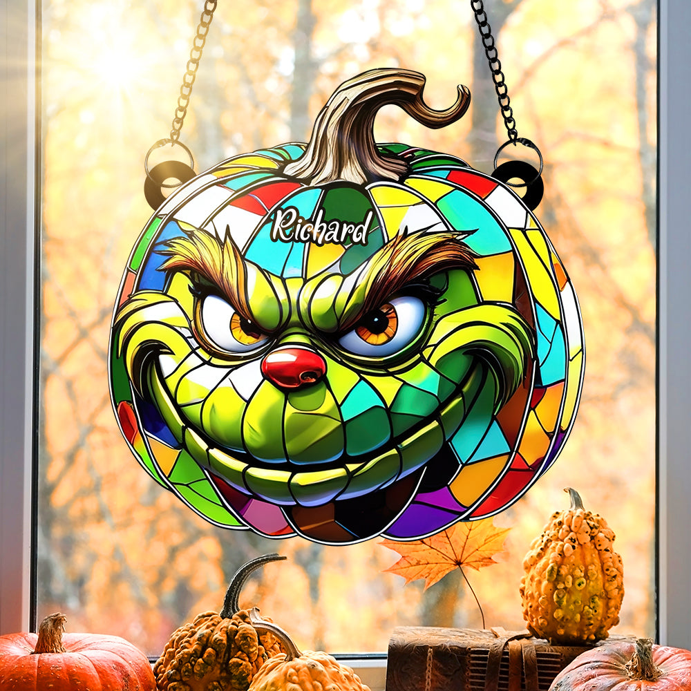 Green Pumpkin Suncatcher Ornament - Personalized Gifts For Movie Fans 05tgqn080825-Homacus