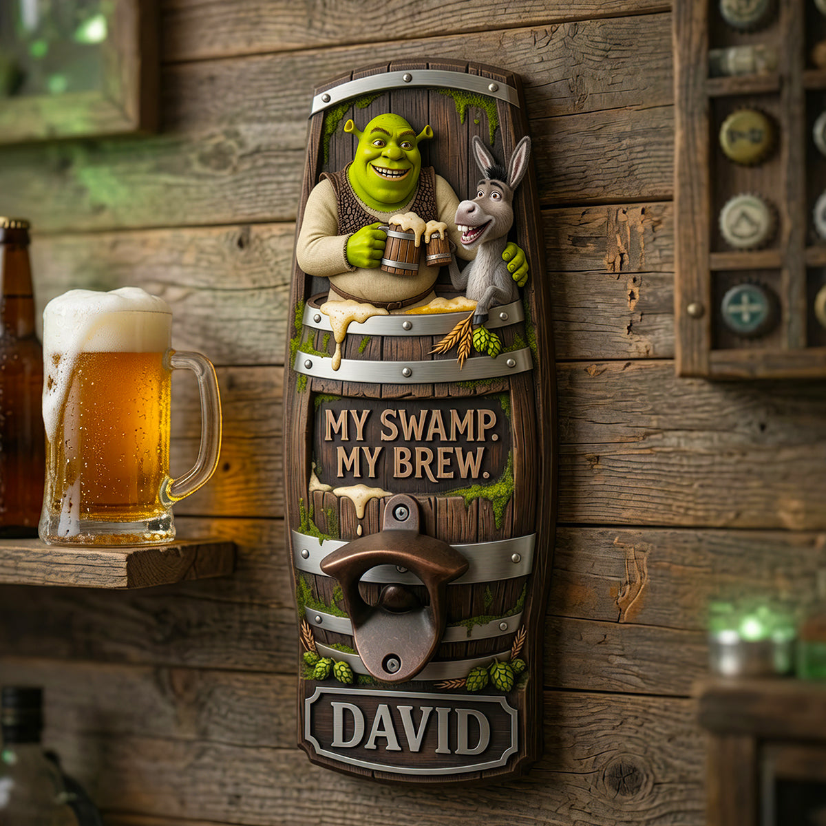 Woodland Ogre Wall Hanging Bottle Opener - Personalized Gift 04HADT210726-Homacus