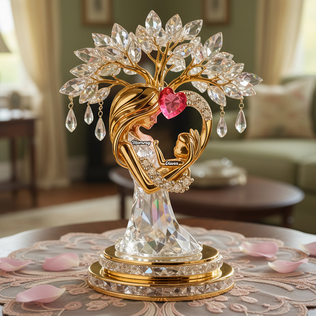 Gracefully Elegant Mom Tree Acrylic Plaque - Personalized Gifts For Mother's Day 03kita180326-Homacus