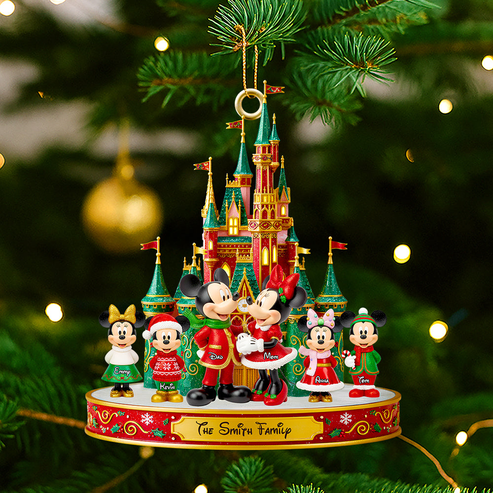 Magical Family Christmas Castle Ornament - Personalized Gifts For Family 04PGDT061025-Homacus
