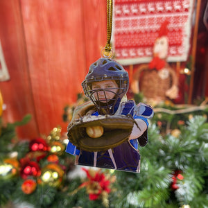 Baseball Player Ornament - Custom Photo Christmas Gifts For Baseball Lover-Homacus