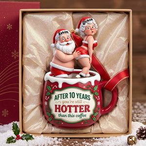 Santa’s Naughty Love Couple Ornament - Personalized Christmas Gifts 01tota230926