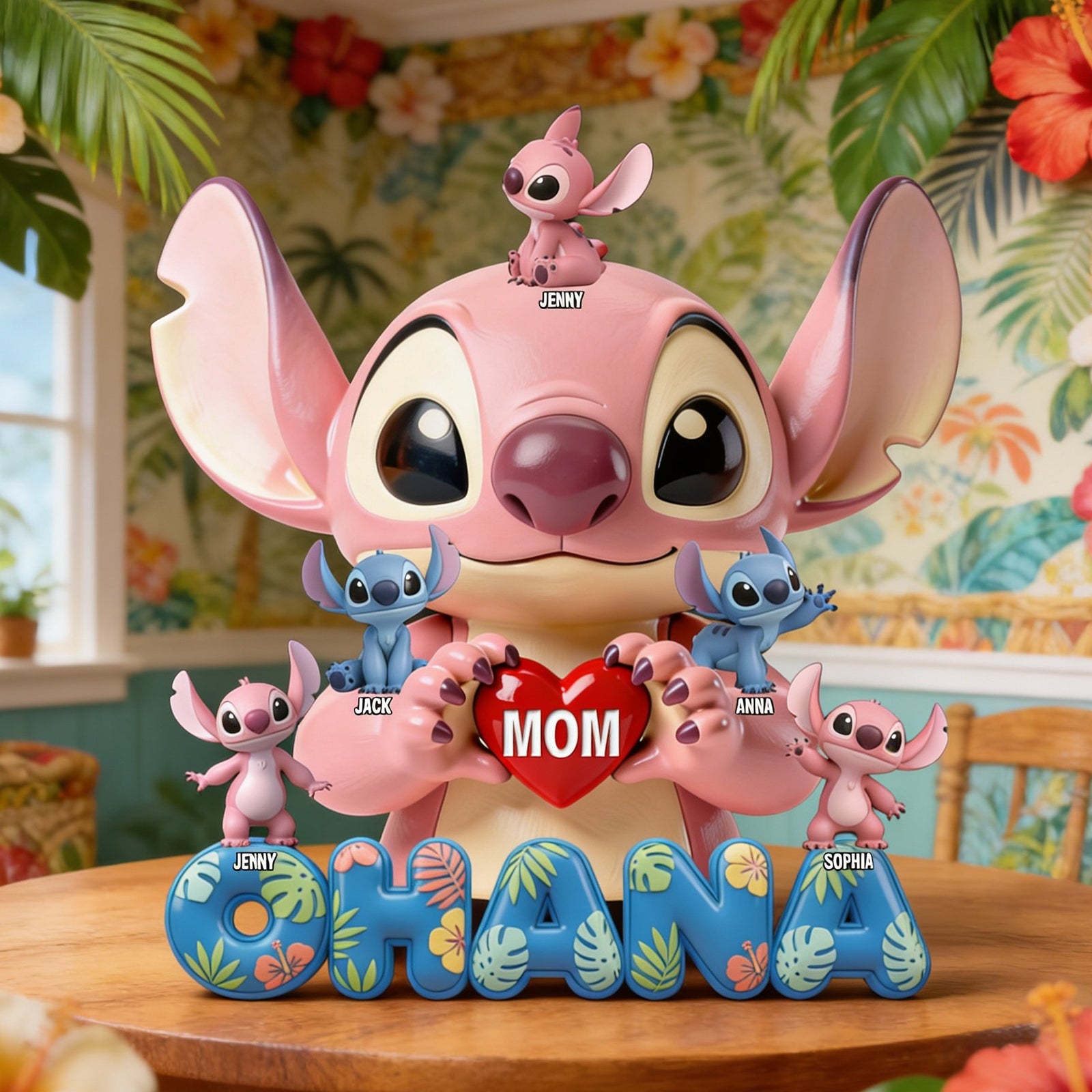 Cute Aliens Family Acrylic Plaque - Personalized Gifts For Mom 01natn070226-Homacus