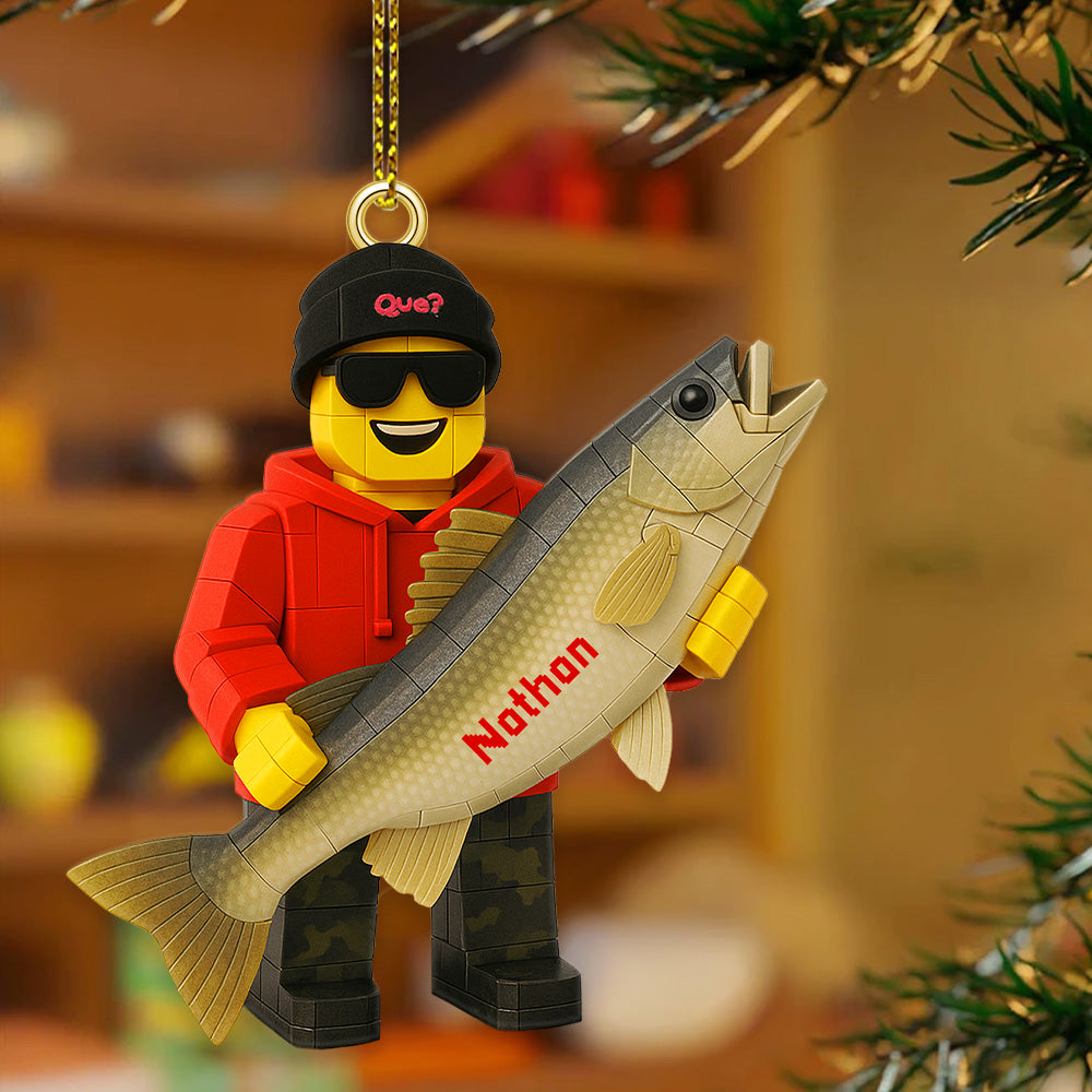 Personalized Gifts For Fishing Lovers, Fishing Custom Photo Acrylic Ornament 04pgmg120925-Homacus