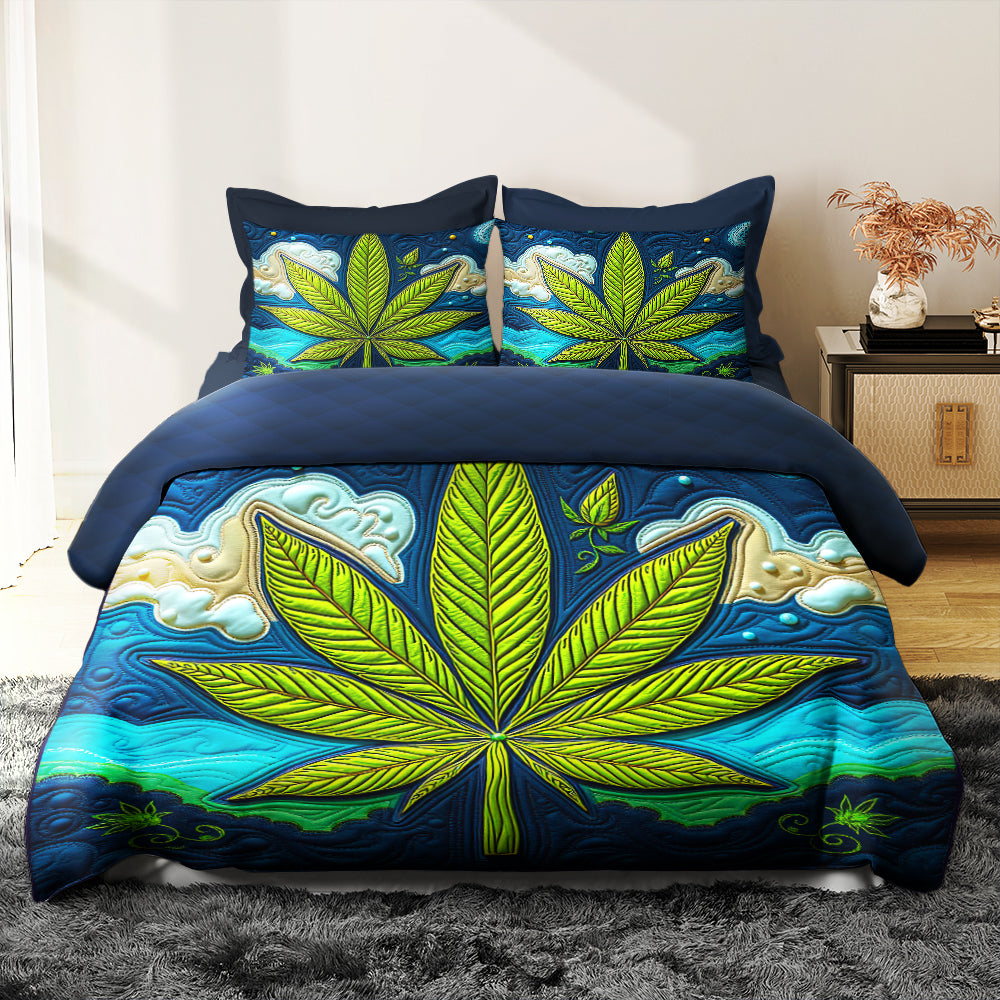 Weed Quilt Bedding Set 023hutn060225-Homacus