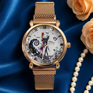 Romantic Couple Mesh Strap Quartz Watch Personalized Gifts For Couple 05PADT220126-Homacus