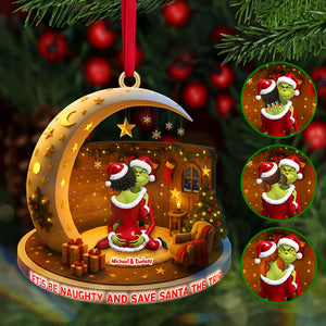 Personalized Gifts For Christmas, Naughty Couple Arylic Ornament 04tomg130925-Homacus