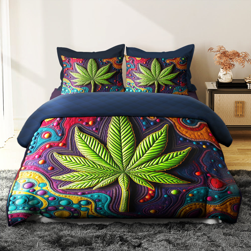 Weed Quilt Bedding Set 021hutn060225-Homacus
