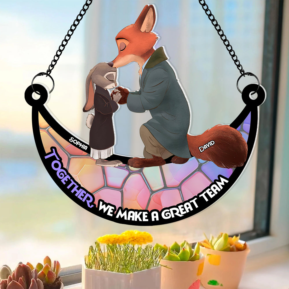 Personalized Gifts For Couple Suncatcher Ornament 05KADT060624-Homacus