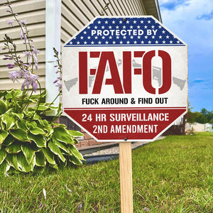 Property Metal Sign For 2nd Supporter, Protected By FAFO Surveillance 05qhqn050824-Homacus