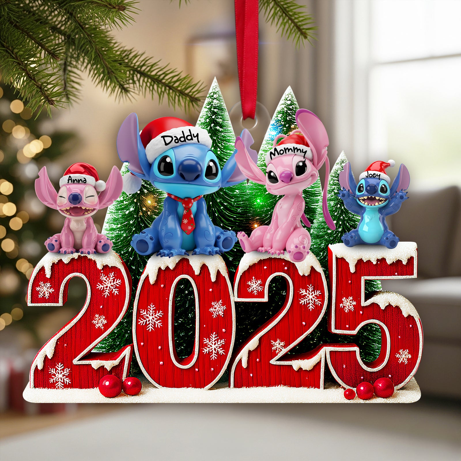 Adorable Alien Family Ornament - Personalized Christmas Gifts For Family 01OHLU040925-Homacus