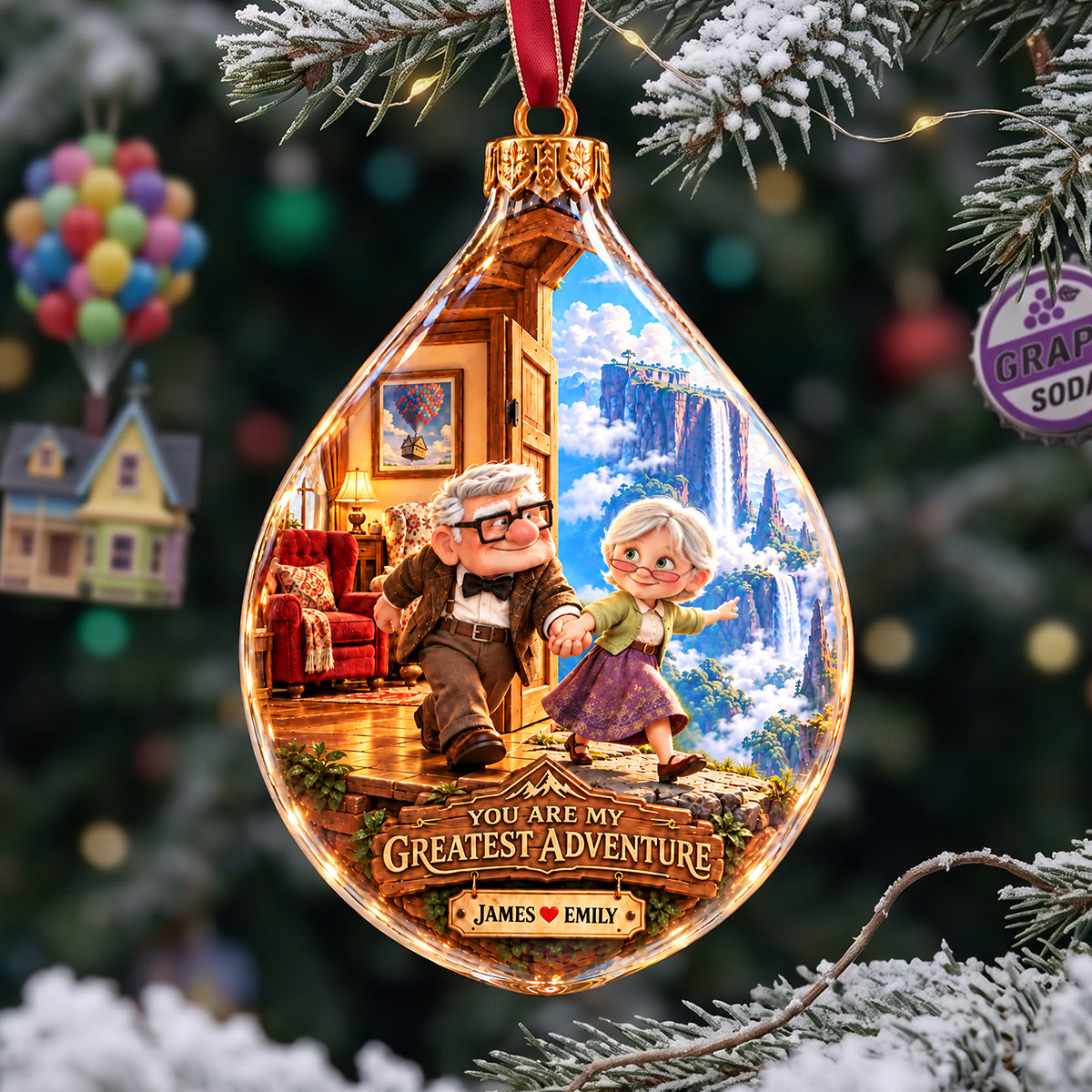 You Are My Greatest Adventure Christmas Ornament - Personalized Gifts For Couple 04hata131026-Homacus