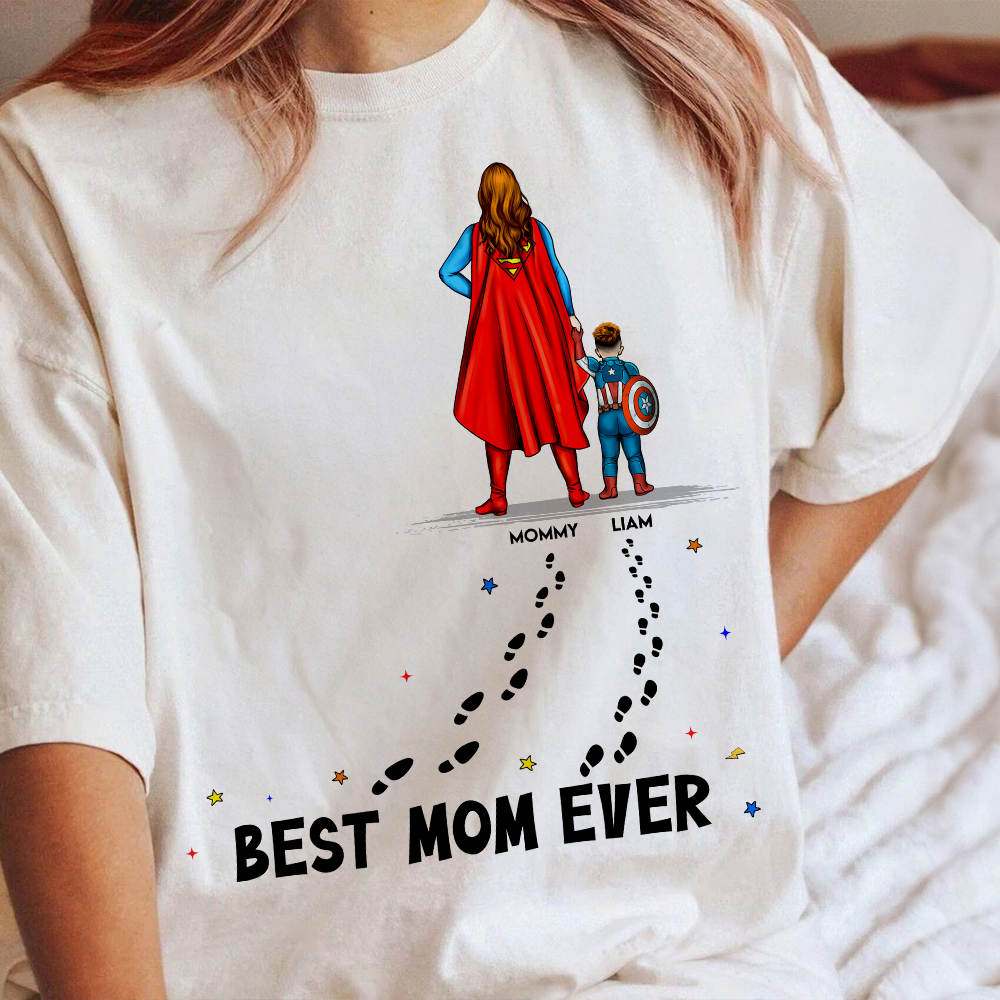 Personalized Gift For Mom Shirt, Best Mom Ever-Homacus