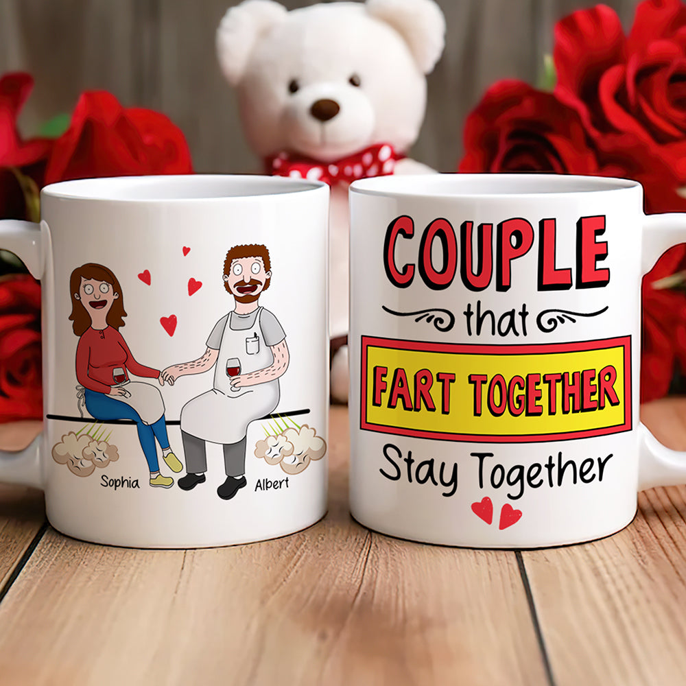 Personalized Gifts For Couple Coffee Mug Couple Fart Together 04OHQN110225PA-Homacus