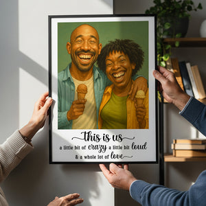 Custom Photo Christmas Gifts For Couple Caricature Canvas Print 04pgtn310725-Homacus