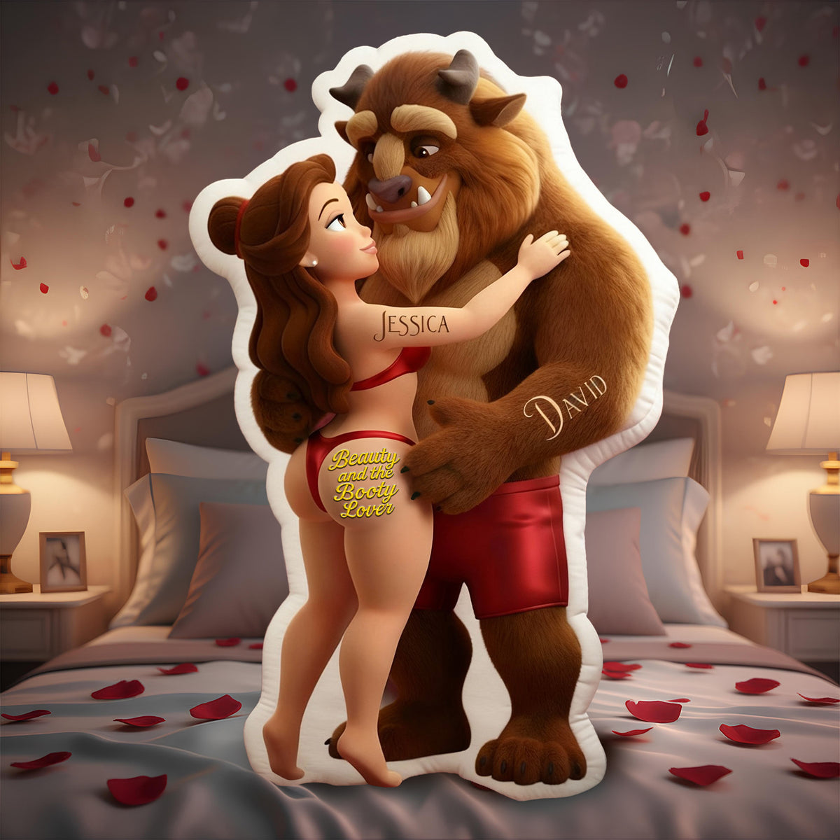 Sweetheart Duo Shaped Pillow - Personalized Gift For Couples 09NALU271125-Homacus