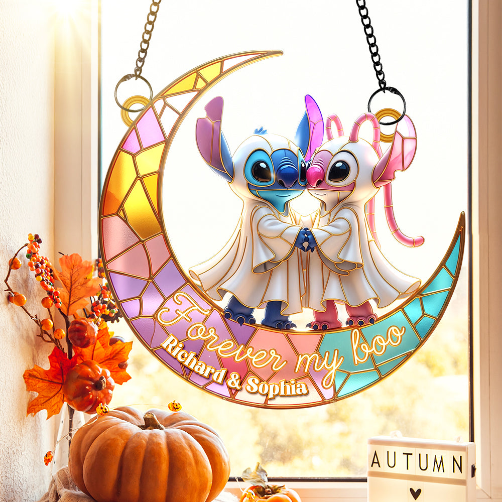 Cartoon Couple Suncatcher Ornament - Personalized Gifts For Couple 03naqn070825-Homacus