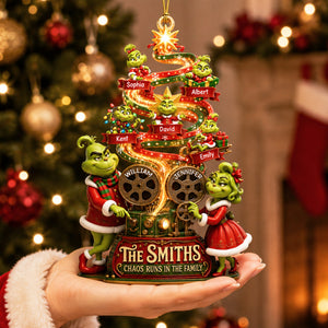 Mischievous Santa Family Ornament - Personalized Christmas Gifts 06HAQN210826-Homacus